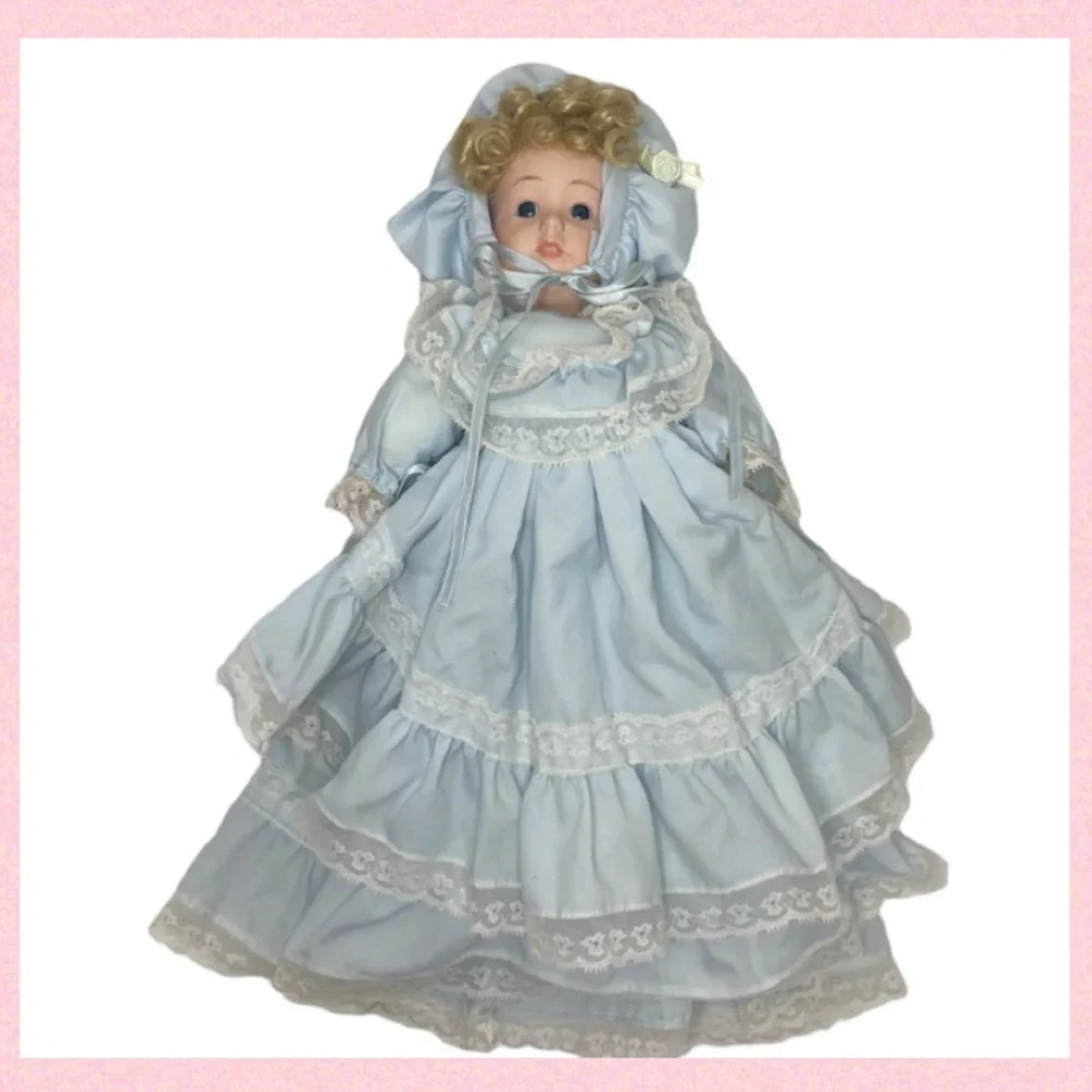Vintage Baby Doll Sara Plantation Collection Porcelain Bisque Victorian Cottage